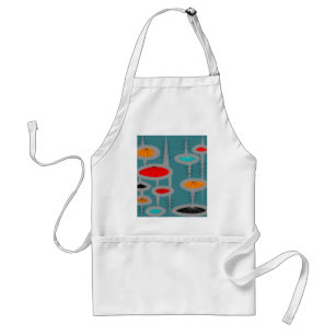 Atomic Mid-Century Inspired Abstract Standard Apron