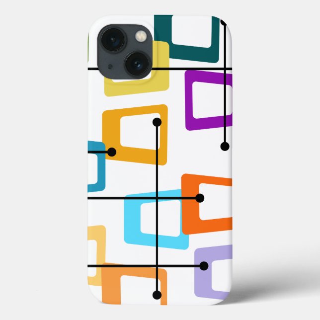 Atomic Mid-Century Modern Case-Mate iPhone Case (Back)