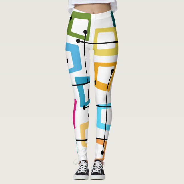Atomic Mid-Century Modern Leggings (Front)