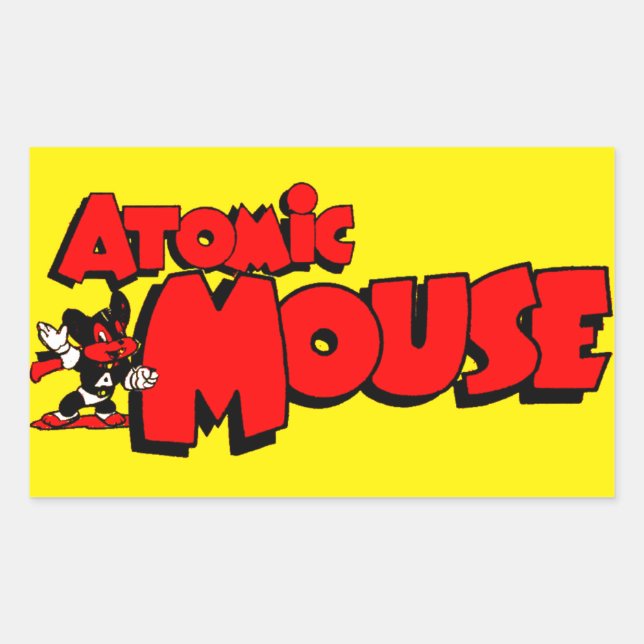 Atomic Mouse Rectangular Sticker (Front)