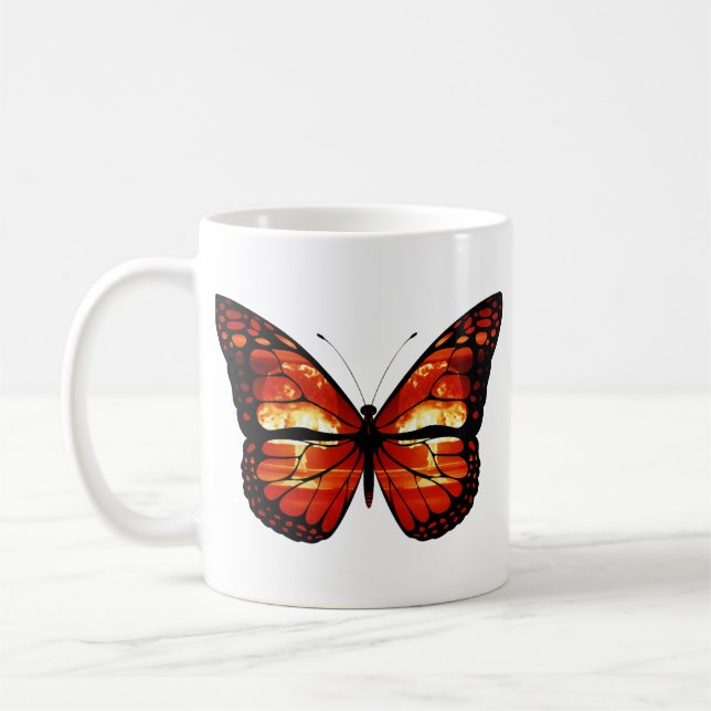 Atomic Mushroom Cloud Butterfly Mug (Left)