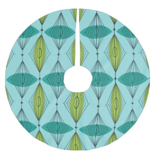 Atomic Ogee and Starbursts Christmas Tree Skirt