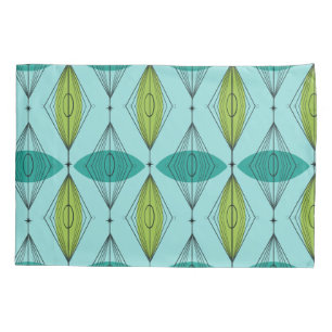 Atomic Ogee and Starbursts Pillowcase