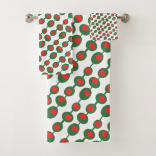 Atomic Olives Mid Century Pattern Bath Towel Set