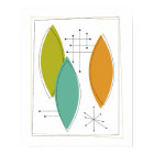 Atomic Ornaments Mid Century Modern Art Poster