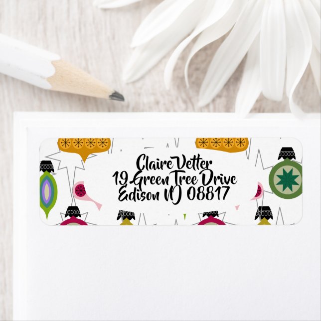 Atomic Ornaments  Return Address Label (Insitu)