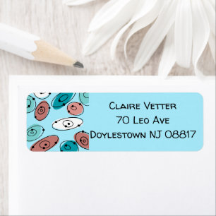 Atomic Ovals Return Address Label