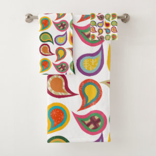Atomic Paisleys  Bath Towel Set