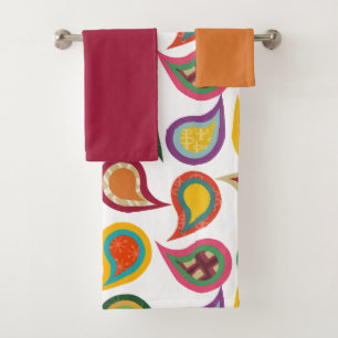 Atomic Paisleys  Bath Towel Set