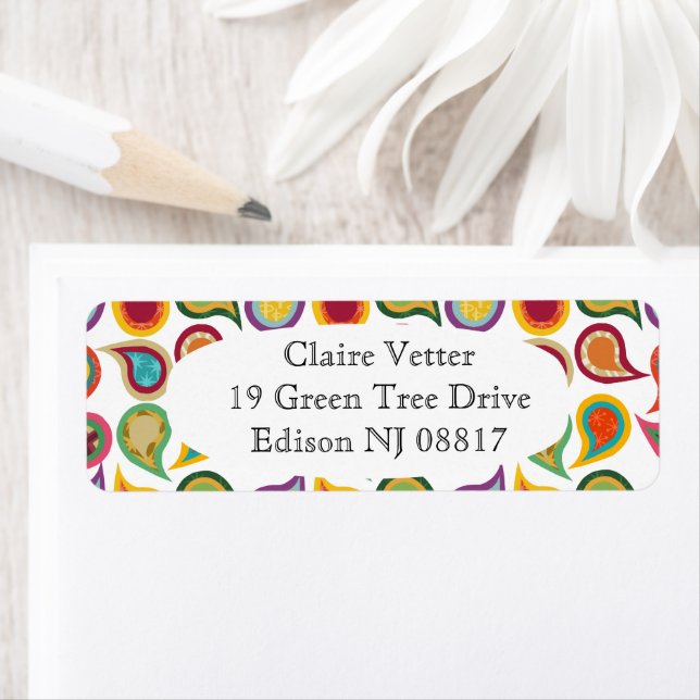Atomic Paisleys  Return Address Label (Insitu)