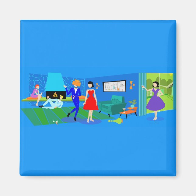 Atomic Palm Springs Cocktail Party Magnet (Front)