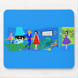 Atomic Palm Springs Cocktail Party Mousepad