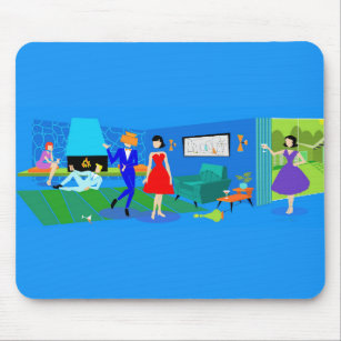 Atomic Palm Springs Cocktail Party Mousepad