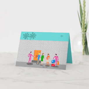 Atomic Palm Springs Party Folded Invitation