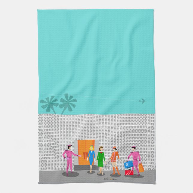 Atomic Palm Springs Stewardess Kitchen Towels (Vertical)