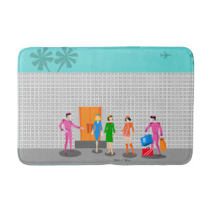 Atomic Palm Springs Stewardess Party Bath Mat