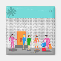 Atomic Palm Springs Stewardess Party Magnet
