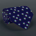 Atomic Pattern | Dark blue Tie<br><div class="desc">Atom - a cool design for all scientist types out there. A Perfect Gift for a Student or Teacher.</div>