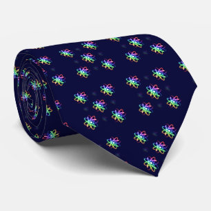 Atomic Pattern   Dark blue Tie