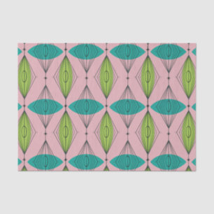 Atomic Pink Ogee & Starburst Tissue Paper