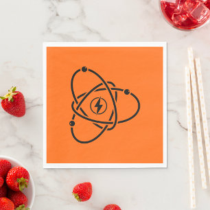 Atomic Power Energy Symbol Science and Tech Napkin