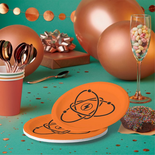 Atomic Power Energy Symbol Science and Tech  Paper Plate (Creator Uploaded)