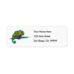 Atomic Radioactive Chameleon Return Address Label