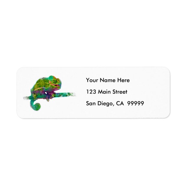 Atomic Radioactive Chameleon Return Address Label (Front)