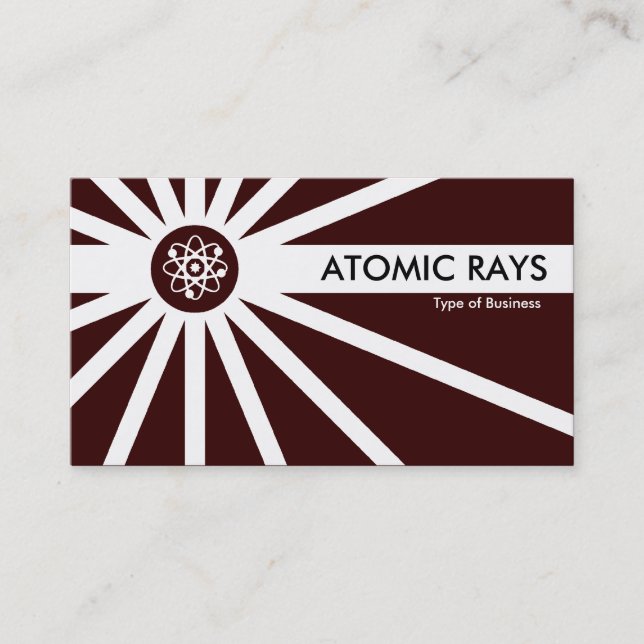 Atomic Rays - Brown Business Card (Front)