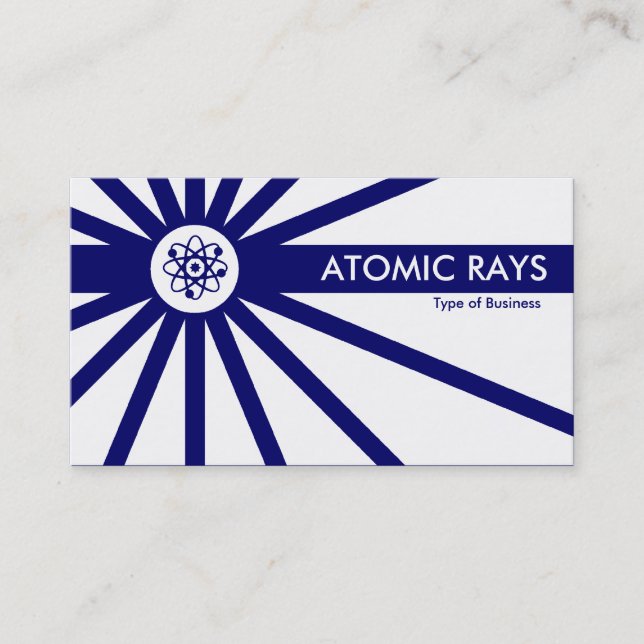 Atomic Rays - Dark Blue Anti-Matter Business Card (Front)