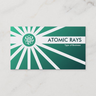 Atomic Rays - Green Shaded Business Card
