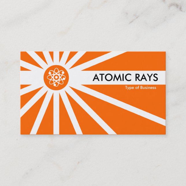Atomic Rays - Orange Business Card (Front)