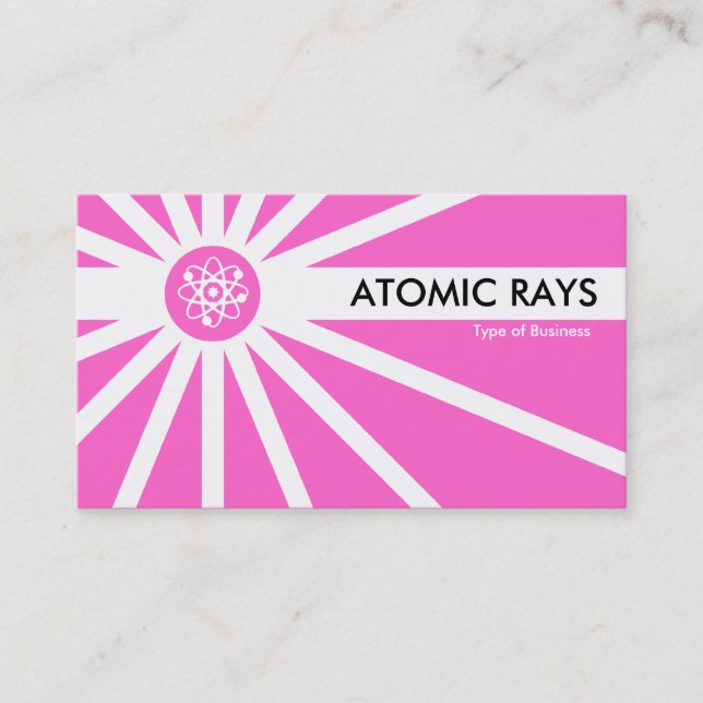 Atomic Rays - Pink Business Card (Front)