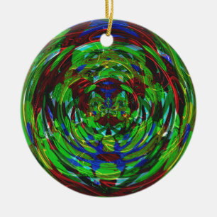 Atomic Reaction Kaleidoscope Ceramic Ornament