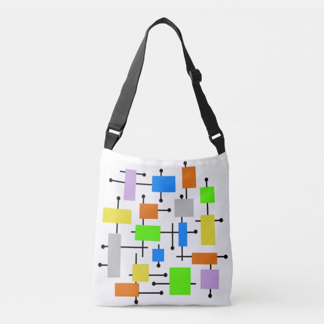 Atomic Rectangles Crossbody Bag (Front)