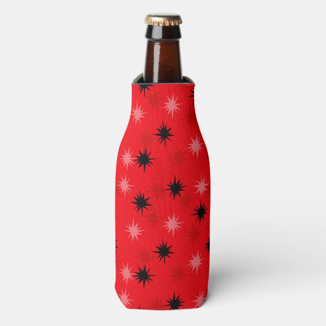 Atomic Red Starbursts Bottle Cooler (Bottle Front)