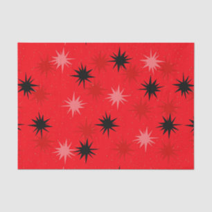 Atomic Red Starbursts Tissue Paper