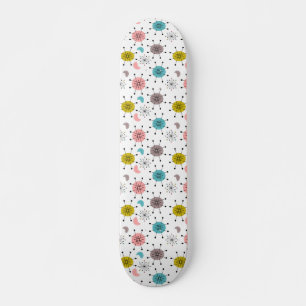 Atomic Retro Starburst Pattern Skateboard