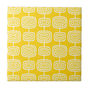 Atomic Rings Abstract Pattern Ceramic Tile