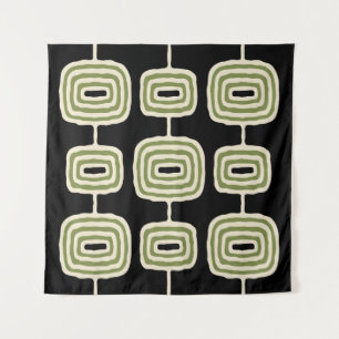 Atomic Rings Abstract Pattern Tapestry