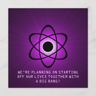 Atomic Save the Date Invite, Purple