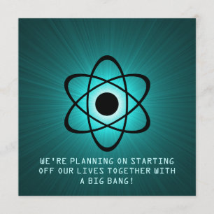 Atomic Save the Date Invite, Teal