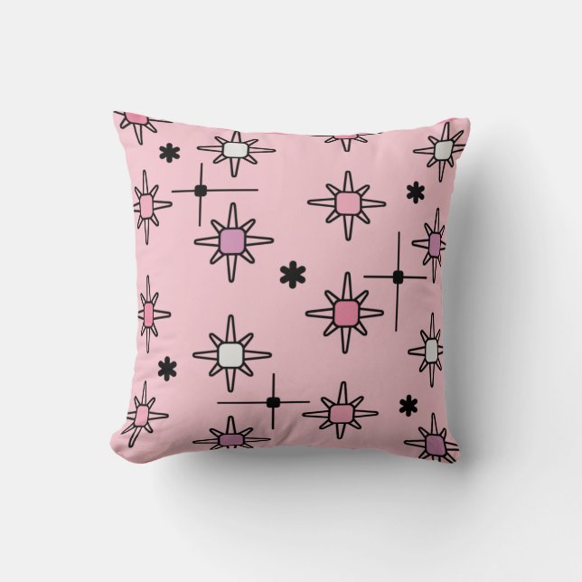 Atomic Sky Starbursts Pink Cushion (Front)