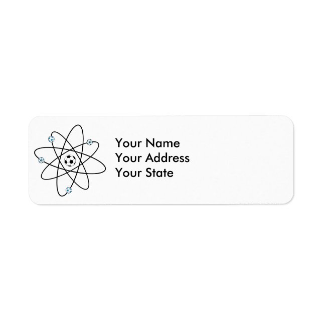 atomic soccer return address label (Front)