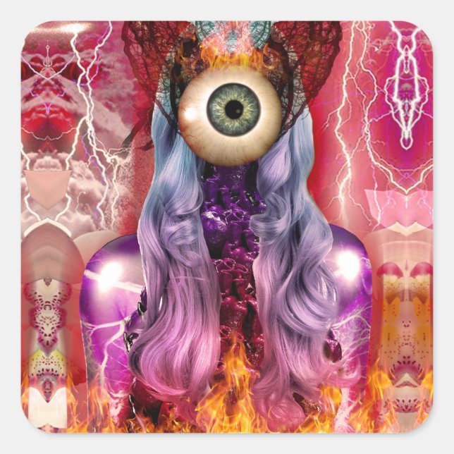 Atomic Square Sticker (Front)
