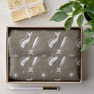 Atomic Star Cat MidCentury Elegan Christmas Rich Tissue Paper