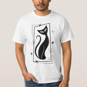 Atomic Star Cool Cat MidCentury Modern MOD MCM T-Shirt