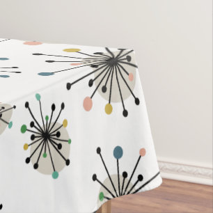 Atomic Starburst Large Motif Mid Century Tablecloth