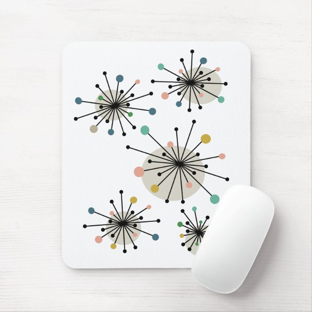 Atomic Starburst Mid Century Modern Mouse Pad (With Mouse)