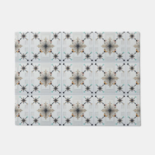 Atomic Starburst Retro Mid Century Modern Doormat